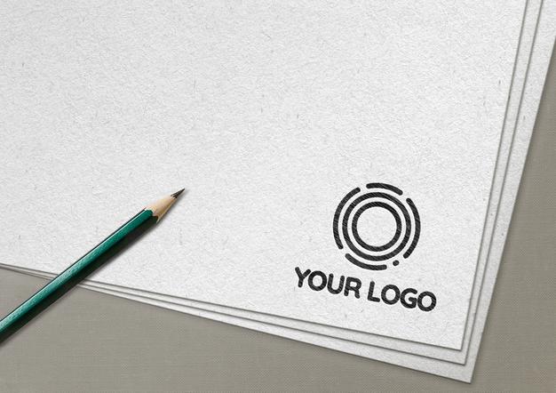 Free Graphite Drawn Logo Mockup Psd