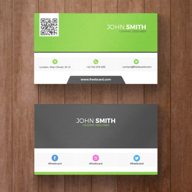 Free Green Business Card Psd