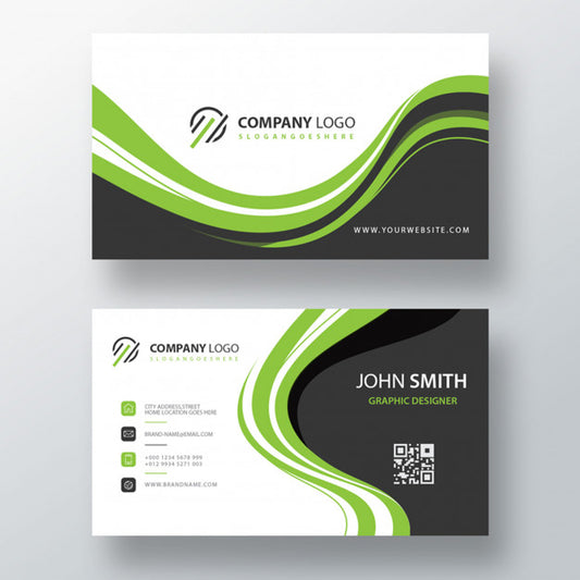 Free Green Modern Psd Visit Card Template Psd