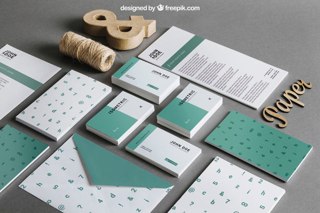 Free Green Stationery Mockup Psd