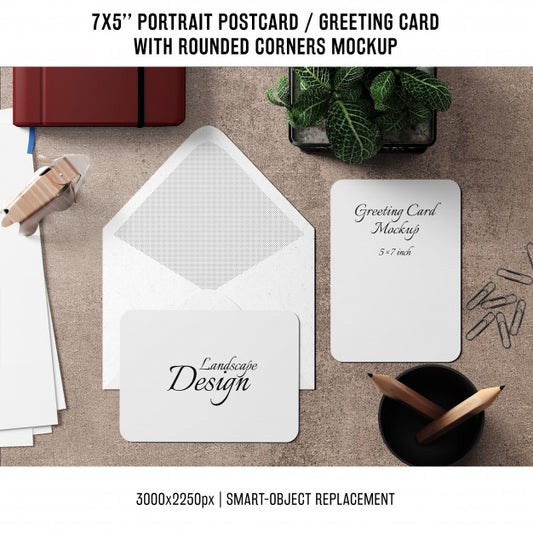 Free Greeting Card Mock Up Psd