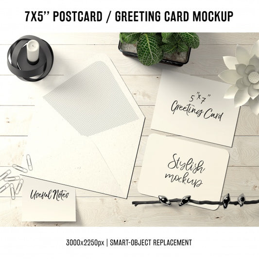 Free Greeting Card Mock Up Psd