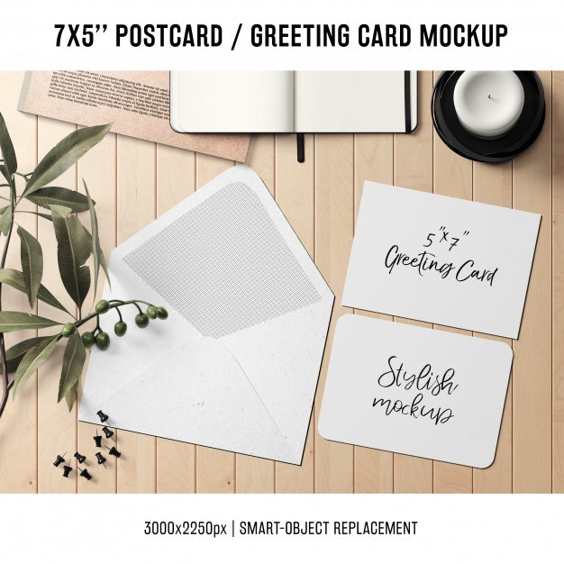 Free Greeting Card Mock Up Psd