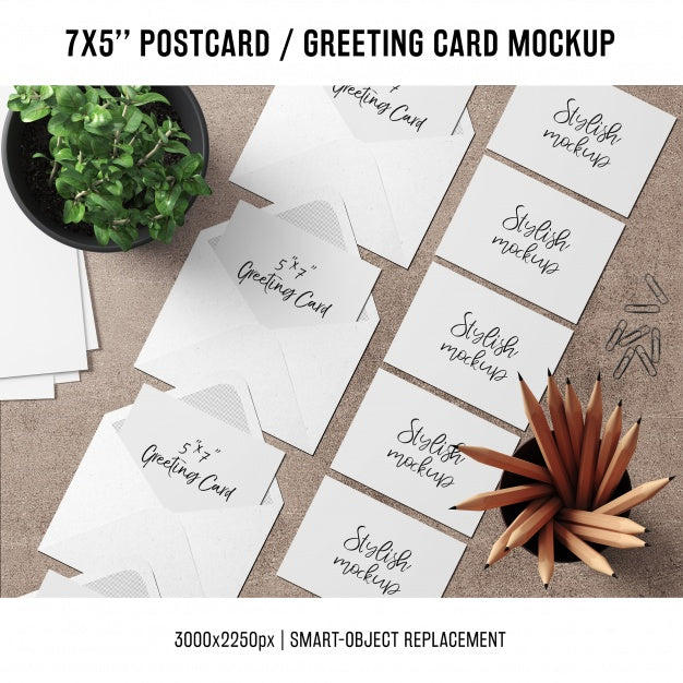 Free Greeting Card Mock Up Psd