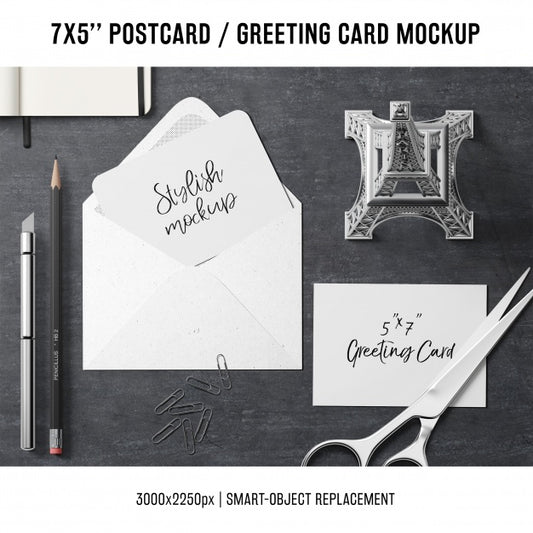 Free Greeting Card Mock Up Psd