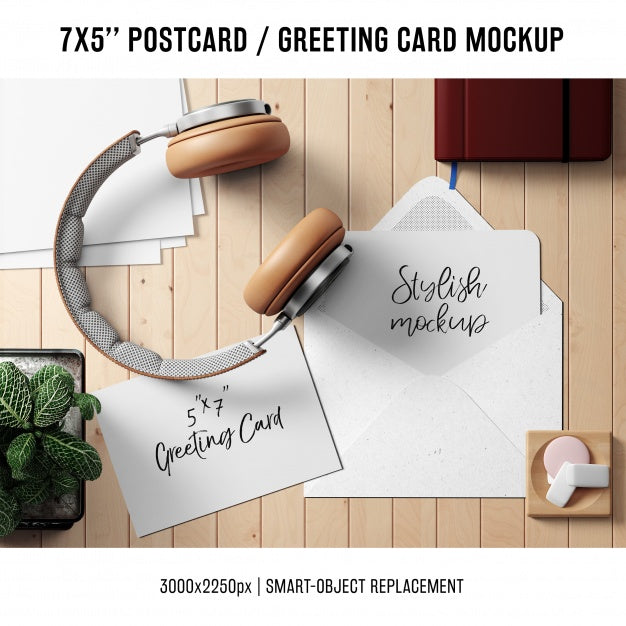 Free Greeting Card Mock Up Psd