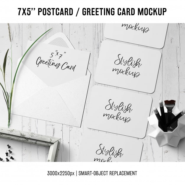 Free Greeting Card Mock Up Psd