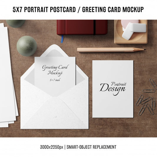 Free Greeting Card Mock Up Psd