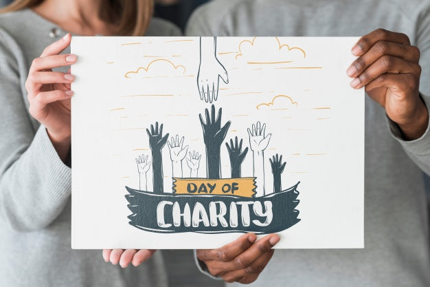 Free Group Of People Holding Placard Mockup For Charity Psd