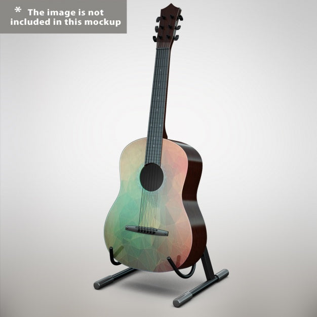 Free Guitar Mock Up Design Psd