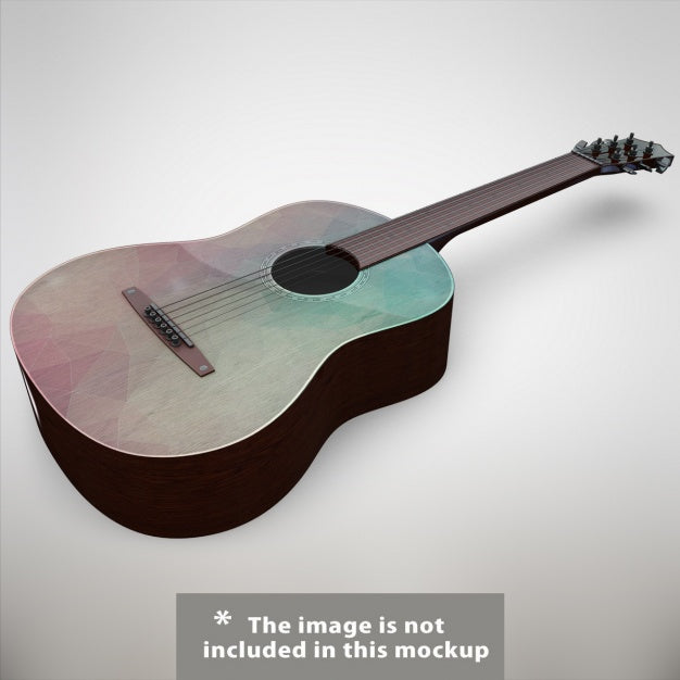 Free Guitar Mock Up Design Psd