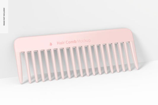 Free Hair Comb Mockup, Leaned Psd