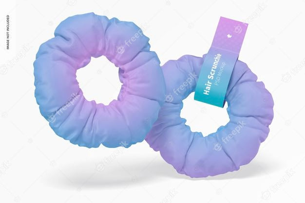 Free Hair Scrunchies Mockup, Floating Psd