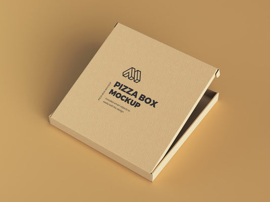 Free Half Opened Pizza Box Mockup