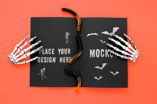 Free Halloween Arrangement With Snake Jellies Psd