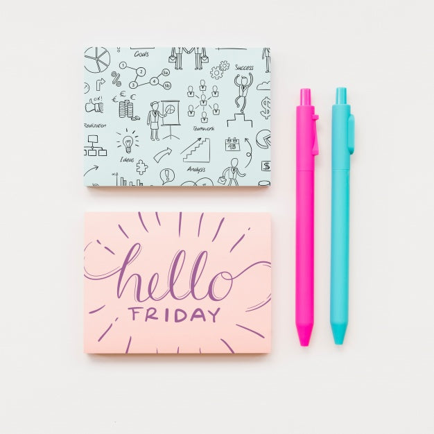 Free Hand Drawn Cards Mockup Psd