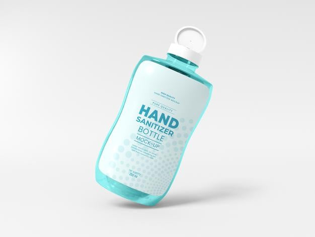 Free Hand Sanitizer Bottle Mockup Psd