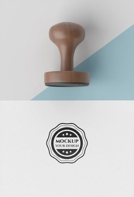 Free Hand Stamp With Handle Mock-Up Psd