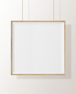 Free Hanging Wooden Poster Frame Mockup