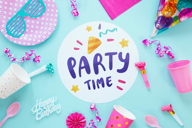 Free Happy Birthday Concept Mock-Up Psd