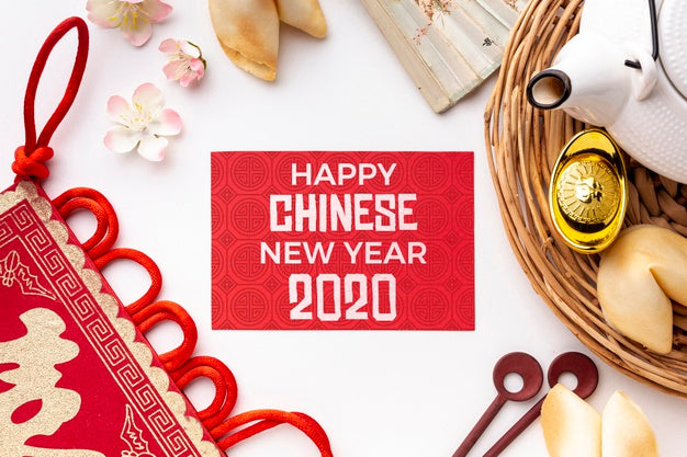 Free Happy Chinese New Year Mock-Up Psd