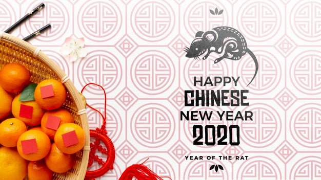 Free Happy Chinese New Year Mock-Up Psd