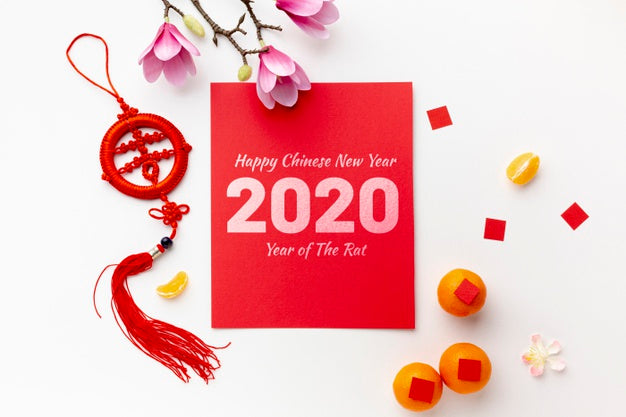 Free Happy Chinese New Year Mock-Up Psd