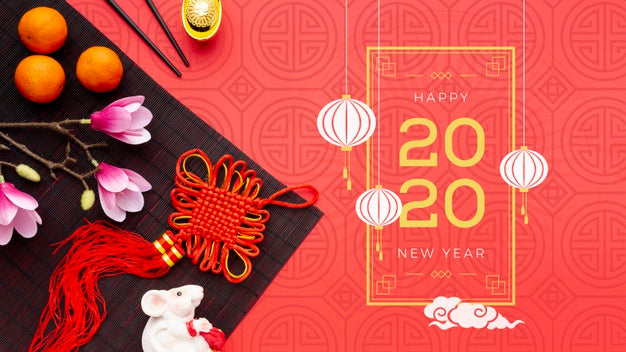 Free Happy Chinese New Year Mock-Up Psd