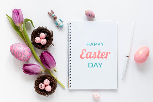 Free Happy Easter Concept Mock-Up Psd