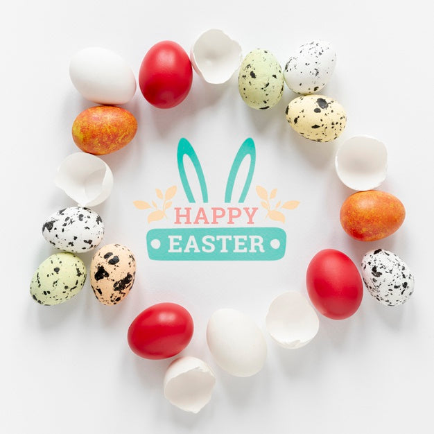 Free Happy Easter Concept Mock-Up Psd