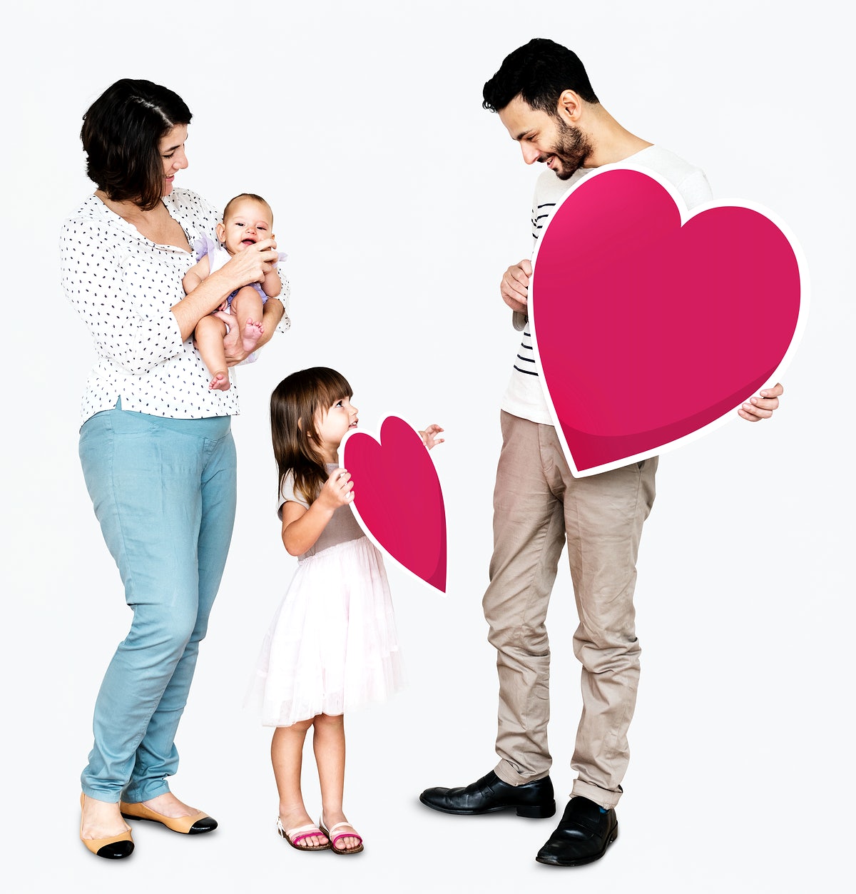 Free Happy Family Holding Heart Icons