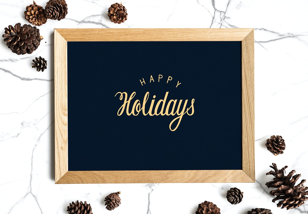 Free Happy Holidays Greeting Design Mockup