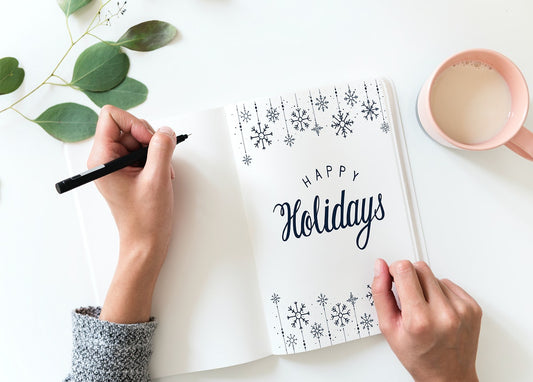 Free Happy Holidays Greeting Design Mockup