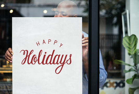 Free Happy Holidays Greeting Design Mockup