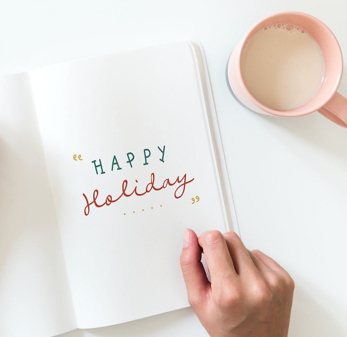 Free Happy Holidays Greeting Design Mockup