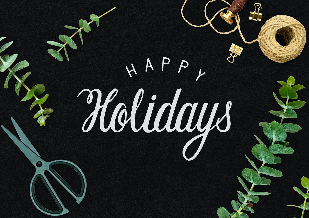 Free Happy Holidays Greeting Design Mockup