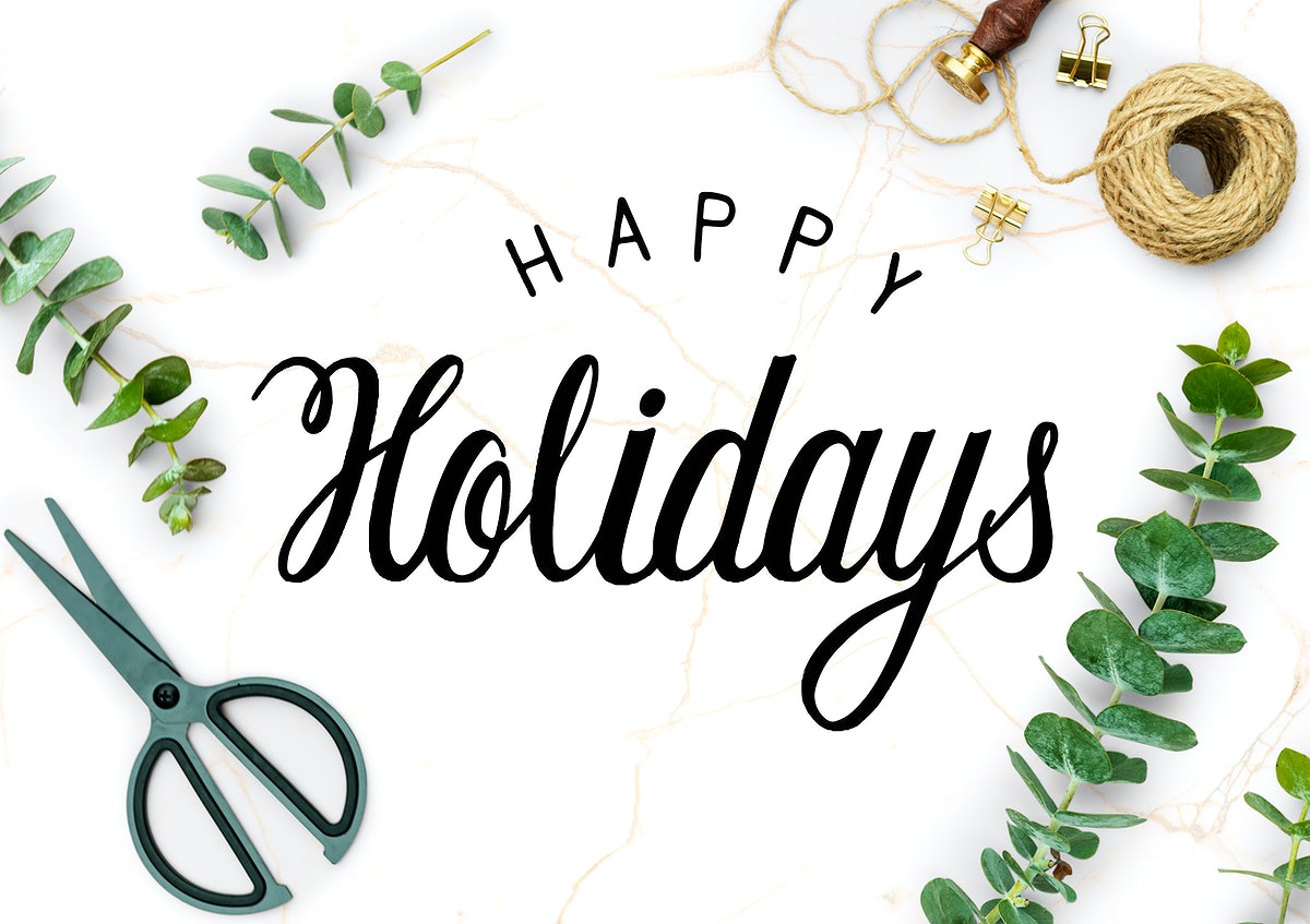 Free Happy Holidays Greeting Design Mockup