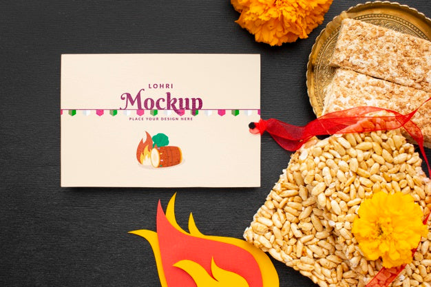 Free Happy Lohri Concept Mock-Up Psd