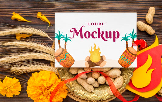 Free Happy Lohri Concept Mock-Up Psd