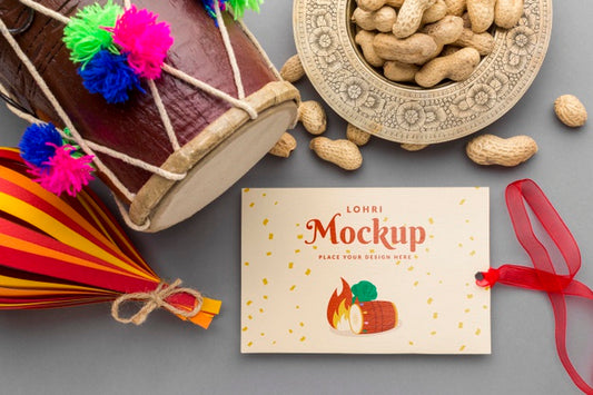 Free Happy Lohri Concept Mock-Up Psd