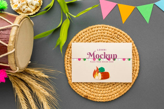 Free Happy Lohri Concept Mock-Up Psd