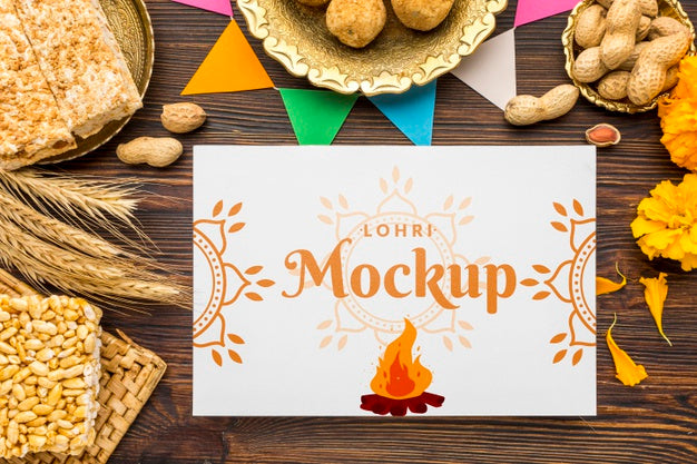 Free Happy Lohri Concept Mock-Up Psd