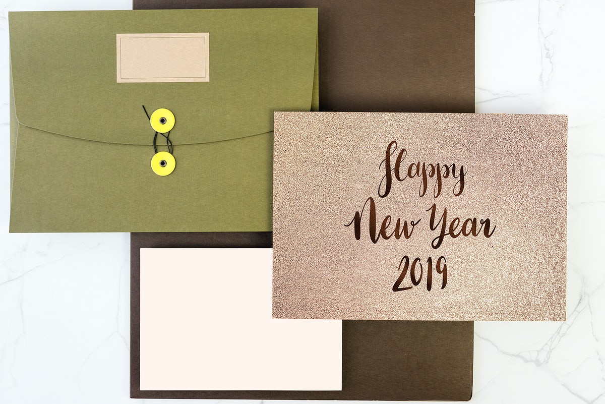 Free Happy New Year 2019 Mockup