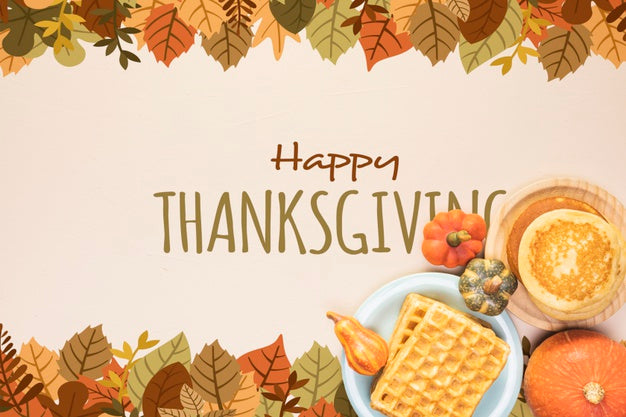 Free Happy Thanksgiving Frame Of Dried Leaves Psd