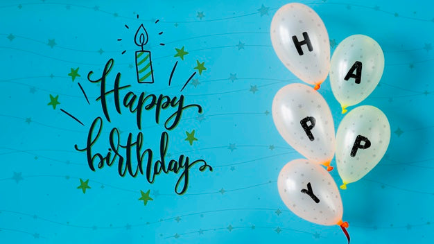 Free Happy Written On Balloons For Anniversary Day Psd