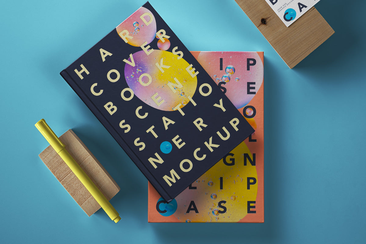 Free Hardcover Psd Book Mockup Scene