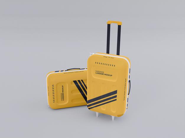 Free Hardside Luggage Mockup Psd