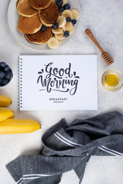 Free Healthy Breakfast Concept Mock-Up Psd