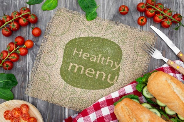 Free Healthy Food Mock-Up Psd