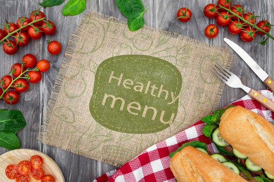 Free Healthy Food Mock-Up Psd